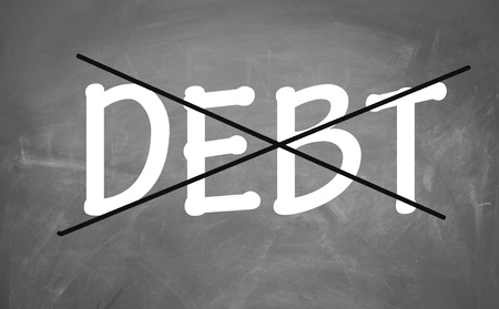 Eliminate debt symbolの写真素材