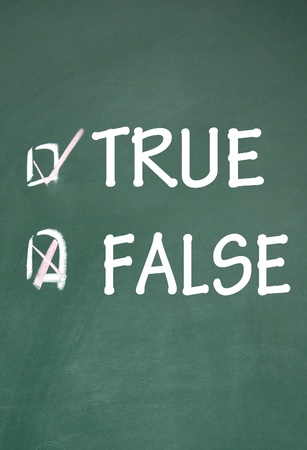true and false choiceの写真素材