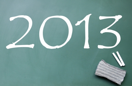 2013 title on blackboardの写真素材