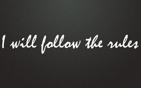 i will follow the rules title の写真素材