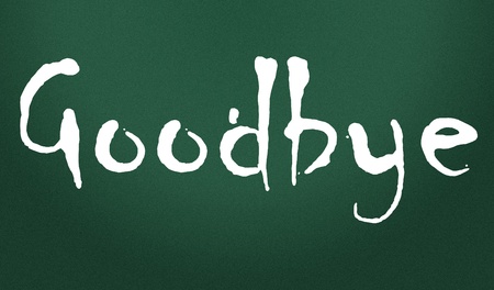 goodbye signの写真素材