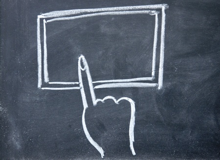 abstract finger touch Tablet PCの写真素材
