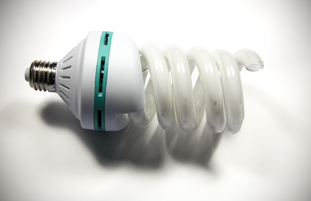 Bad energy-saving light bulbの写真素材