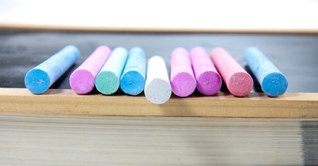 chalk and blackboardの写真素材