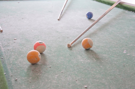 Shabby pool table