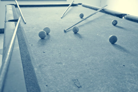 Shabby pool table