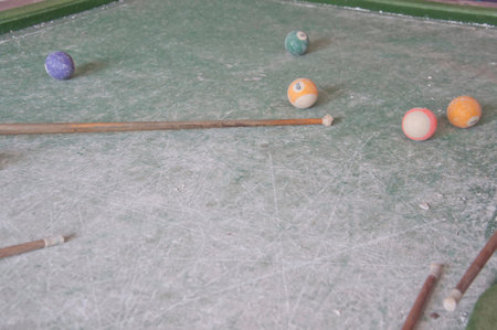 Shabby pool table