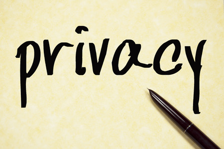 privacy word write on paperの写真素材