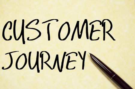 customer journey text write on paperの写真素材