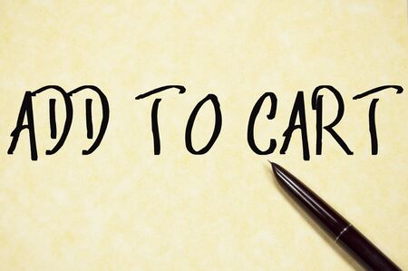 add to cart sign on paperの写真素材