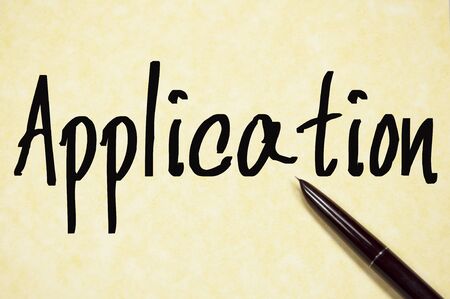 application word write on paperの写真素材