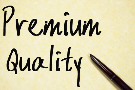 premium quality text write on paperの写真素材