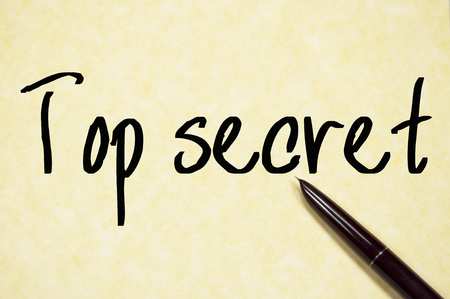 top secret text write on paperの写真素材