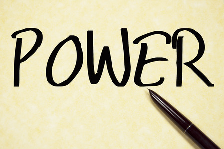 power word write on paperの写真素材