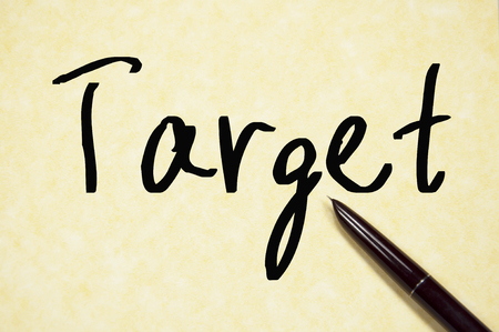 target word write on paperの写真素材