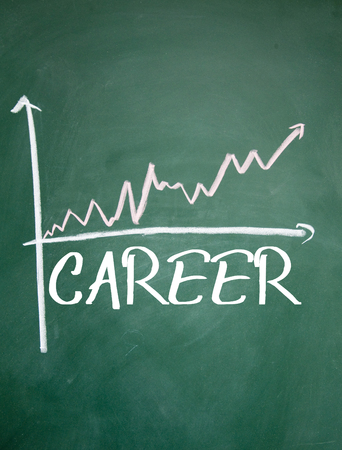 career sign on blackboardの写真素材