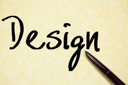 design word write on paperの写真素材