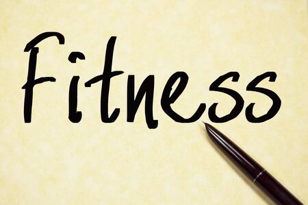 fitness word write on paperの写真素材