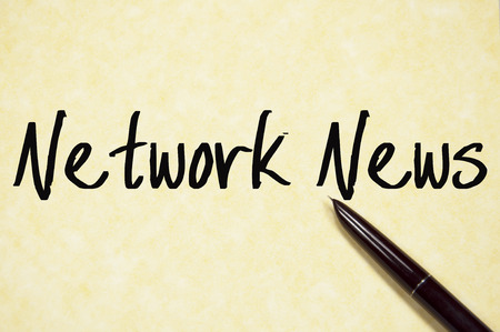 network news text write on paperの写真素材