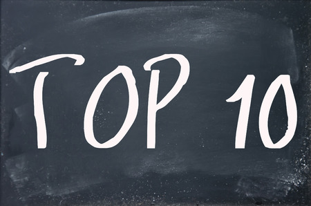 top 10 text write on blackboardの写真素材