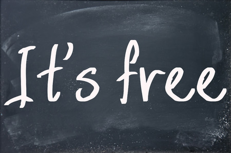 It\'s free text write on blackboardの写真素材