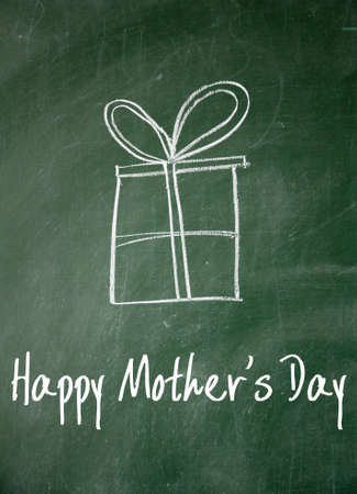 happy mother\'s day sign on blackboardの写真素材