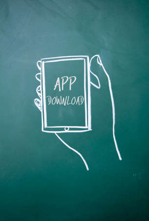 app download sign on blackboardの写真素材