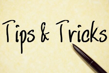 tips & tricks text write on paperの写真素材