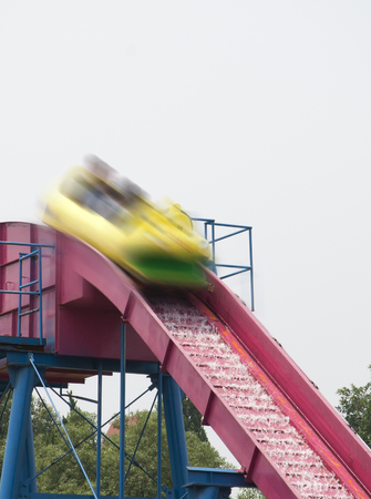Water slide at waterpark playgroundの写真素材