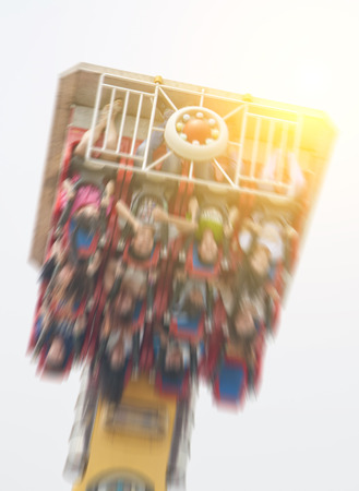 Pleasure spacecraft at an amusement parkのeditorial素材