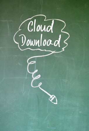 cloud download signの写真素材