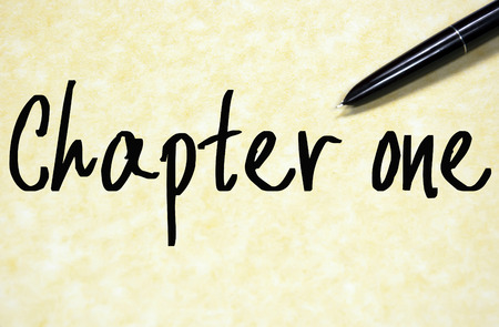 chapter one text write on paperの写真素材