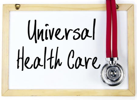 universal health care write on blackboardの写真素材