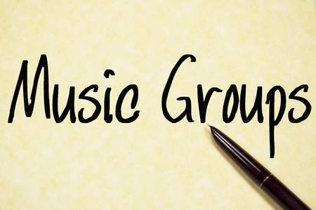 music groups text write on paperの写真素材