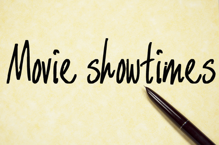 movie showtimes text write on paperの写真素材