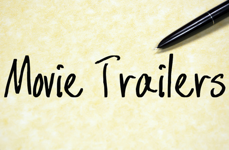 movie trailers text write on paperの写真素材