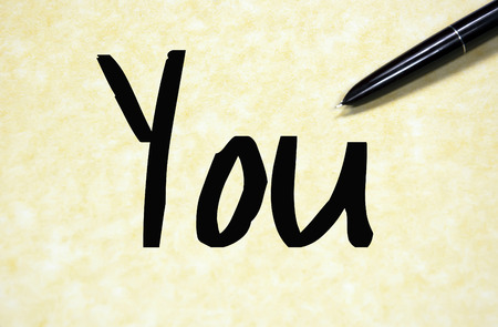 you word write on paperの写真素材