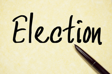 election word write on paperの写真素材