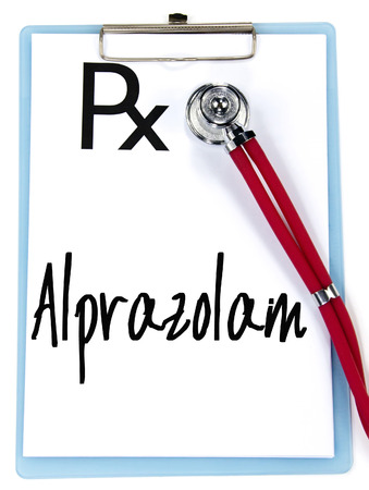 alprazolam word write on prescriptionの写真素材