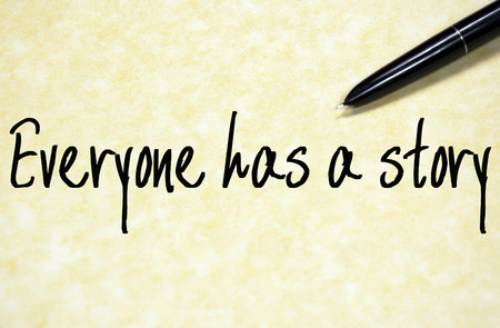 everyone has a story text write on paperの写真素材