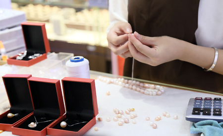 Pearl Necklace shopの写真素材