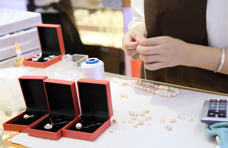 Pearl Necklace shopの写真素材