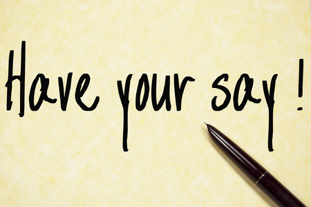 have your say signの写真素材