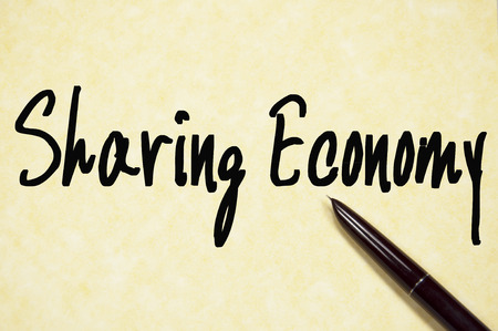 sharing economy signの写真素材