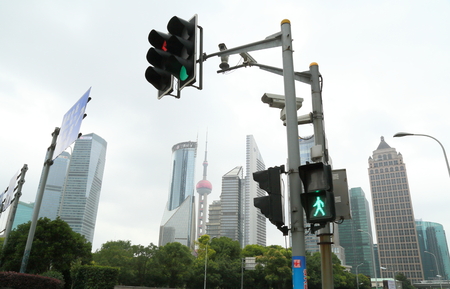 Lujiazui Financial District in Shanghaiのeditorial素材