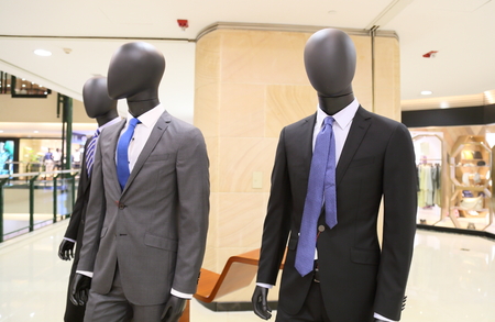 clothing model in marketの写真素材