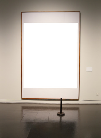 The blank frame in the exhibition hallのeditorial素材