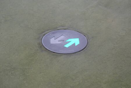 arrow sign at floor
