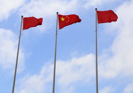 china flagsの写真素材