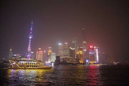 Lujiazui Financial District in Shanghaiのeditorial素材